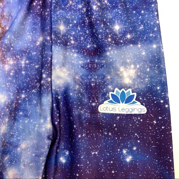 Lotus Galaxy Leggings Stars & Space Pattern Kids Medium - Picture 3 of 6